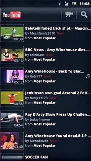 Press the required video clip.