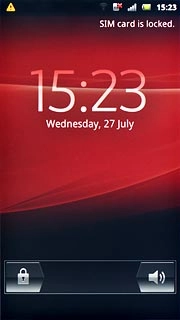 Press and drag the unlock icon right.