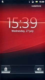 Press and drag the unlock icon the right.