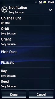 Once you've found a message tone you like, press Done.