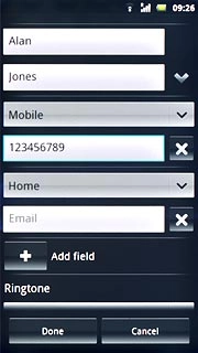 Press the drop down list above the phone number.