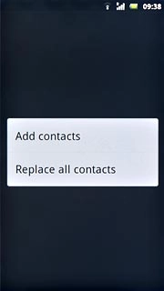 If you selected Replace all contacts: