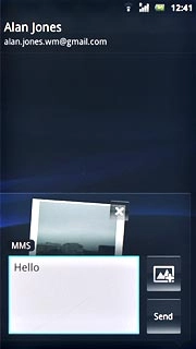 Press Send when you've finished your picture message.