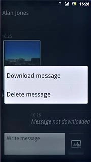 Press Download message.Read the required picture message.