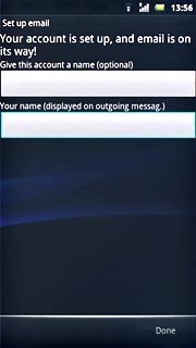 Press Done.Wait while your phone retrieves new email messages.