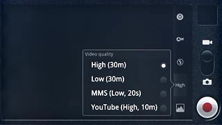 Press the required setting.