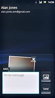 Press Write message and write the required text.