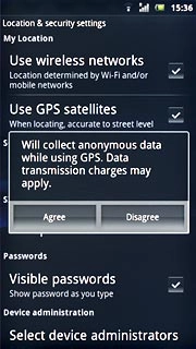 If you turn on the function:Press Agree.