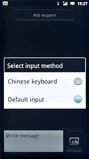 Press Default input.