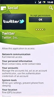 Press OK.After a moment the application is downloaded and installed.
