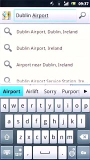 Press the required destination.