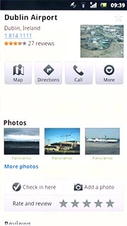 Press the directions icon.