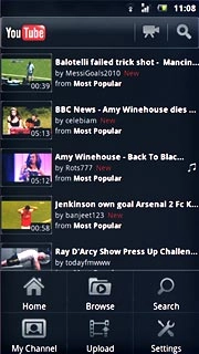 Press My Channel.Follow the instructions on the display to key in the required information and log on.