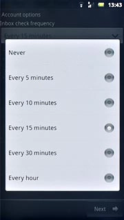 Press the required period.