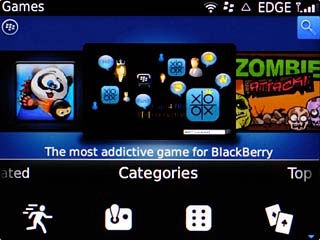To search by application name:Scroll to the search icon and press the Navigation key.