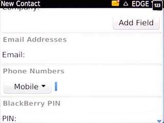 Highlight the field below Phone Numbers.Key in the required phone number.