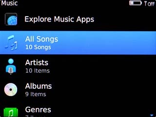 Highlight the required category and press the Navigation key.Go to the required audio file or playlist.