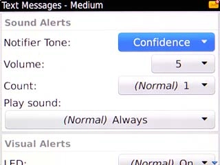 Scroll to Notifier Tone and press the Navigation key.