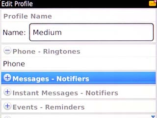 Scroll to Messages - Notifiers and press the Navigation key.