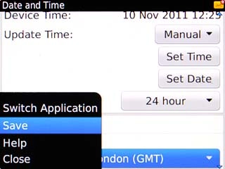 Scroll to Save and press the Navigation key.