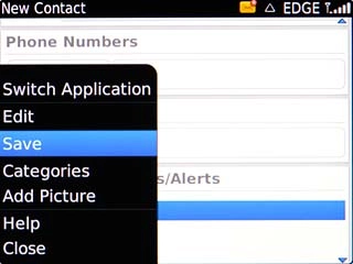 Scroll to Save and press the Navigation key.