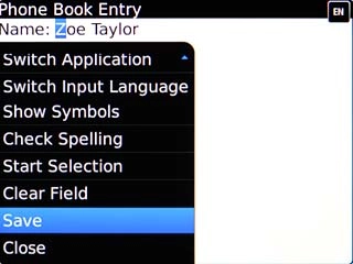 Scroll to Save and press the Navigation key.