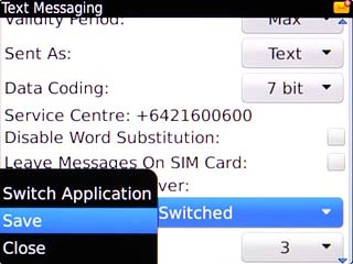 Scroll to Save and press the Navigation key.