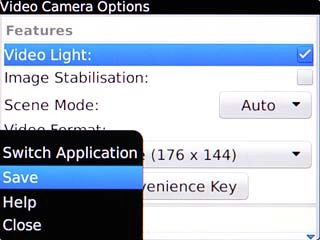 Scroll to Save and press the Navigation key.