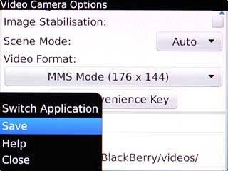 Scroll to Save and press the Navigation key.