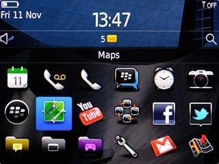 Scroll to Maps and press the Navigation key.