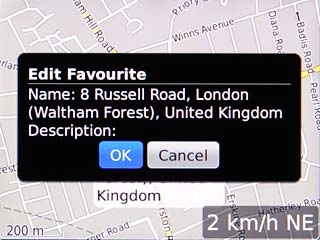 Scroll to OK and press the Navigation key.