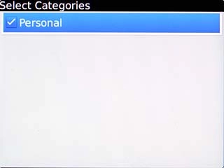 When the box next to the category is ticked (V), it's selected.