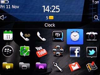 Scroll to Clock and press the Navigation key.