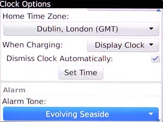 Highlight one of the following options:Alarm Tone
