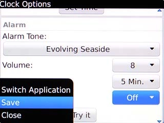 Scroll to Save and press the Navigation key.