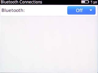 Scroll to Bluetooth and press the Navigation key.