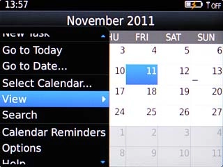 Scroll to View and press the Navigation key.