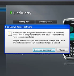 Select Configure connection ....