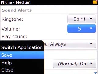 Scroll to Save and press the Navigation key.