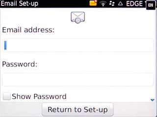 Highlight the field below Email address and key in your email address.