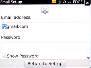 Highlight the field below Email address and key in your email address.