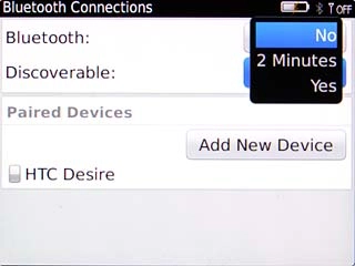Highlight No, 2 Minutes or Yes and press the Navigation key.
