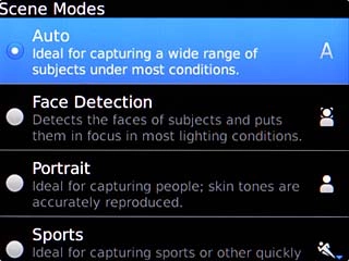 Highlight the required setting and press the Navigation key.