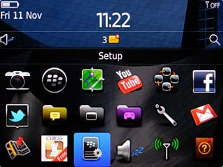 Scroll to Setup and press the Navigation key.