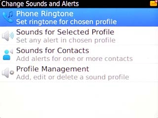 Scroll to Phone Ringtone and press the Navigation key.