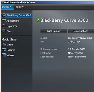 Select Device in the top left side of the menu.