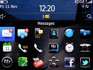 Scroll to Messages and press the Navigation key.