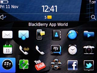 Scroll to BlackBerry App World and press the Navigation key.