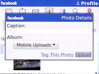 Scroll to Upload and press the Navigation key.