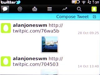 Scroll to Compose Tweet and press the Navigation key.